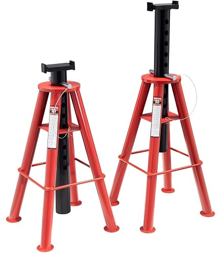 Amazon.com: Sunex 1310 10-Ton Medium Height Pin Type Jack Stands
